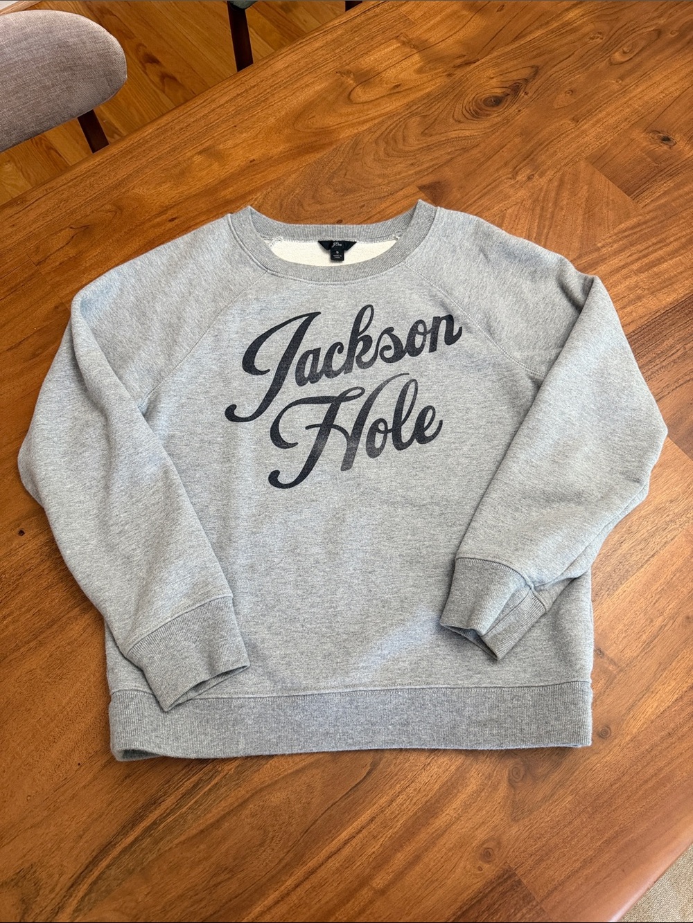 J. Crew Jackson Hole Gray Crewneck Sweatshirt - Picture 1 of 5